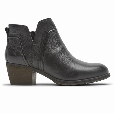 Rockport Cobb Hill Anisa V-Cutie Stiefel Damen Schwarz MUC-035891